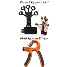 Vi Caro 2li Set Bilek Kol Geliştirici Parmak Egzersiz Aleti + 10-40KG Arası Ayarlanabilir El Yayı Spor Aleti