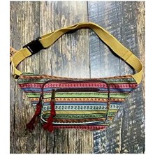 Etnik Otantik Bohem Desenli Günlük Seyahat Kullanım Omuz ve Bel Çantası