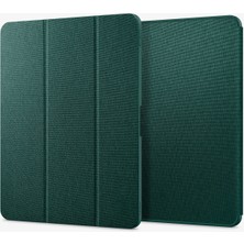Spigen iPad Air 11" M4 (2026) / M3 (2025) / M2 (2024) / Air 10.9" (2022 / 2020) ile Uyumlu Kılıf Urban Fit Askeri Sınıf Koruma Midnight Green Örgü Kumaş Tasarım - ACS07755