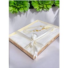 ayhanhome Flamlı Namaz Örtüsü Tesbih Seti Hediyelik Gelin Bohçası Çeyizlik Mevlütlük Amaçlı