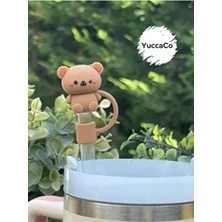 Belirtilmemiş Stanley Termos UyumluTermos Uyumlu Ayıcık Aksesuar/ Hayvan Figürlü Pipet Koruyucu/ Ayılı Pipet Kılıfı/ Pipet Tıpası