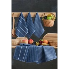 Casnack Seher 30X50 cm Pamuk Mutfak ve El&Yüz Havlu Seti 6'lı Çizgili Ek Özellikler ile