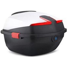 Giza Motor Beyaz Motosiklet Çantası 33 lt Suya Dayanıklı ve Güvenli Kilit Sistemi ile Pratik Kullanım