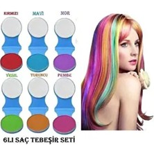 Niyenabeauty 6lı Saç Tebeşiri Seti Geçici Renkli Saç Boyası Kalıcı Etki ile Canlı Renkler