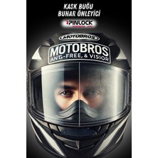 Motobros Şeffaf Pinlock Buğu Önleyici Lens – Tüm Motosiklet Kask Vizörleriyle Uyumlu, Dayanıklı 4 Mevsim Sis Koruması