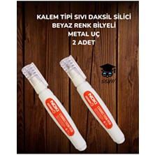 Kalem Tipi Sıvı Daksil Silici Beyaz Renk Bilyeli Metal Uç 2 Adet Kırtasiye Ürünü