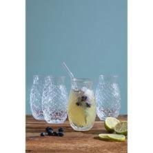 Selen Concept Ananas Model El Yapımı Cam Kokteyl Bardak 4'lü Set