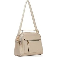 Adelina Bags Kadın Çapraz Askılı Suni Deri El ve Omuz Çantası Üç Bölmeli Şık Tasarım