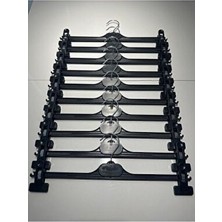 10 Adet Mandallı Pantolon - Etek Askısı - Metal Kıskaç - Kırışma Önleyici Sünger