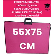 55X75 cm Resim Proje Çantası  2 Bölmeli Iç Kısım  Büyük Boy Silinebilir Kaliteli Kumaş %100 Iade