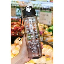 Kavi Entegre Plastik Siyah 900ML Suluk, Taşınabilir Plastik Malzeme, Çocuklar ve Sporcular İçin BPA İçermez