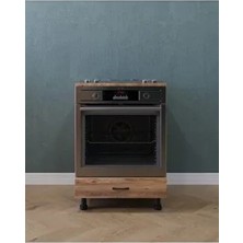 IRMAK DÜNYASI İrmak Dünyası Modüler Ankastre Fırın Ocak Dolabı Suntalam Malzeme ile 60 cm Ölçülerde Kullanışlı Tasarım