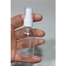 50 Adet Boş Şişe Beyaz Spreyli Kolonya Şişesi Doldurulabilir Cep Plastik Parfüm Şişesi 50 ml Desenli