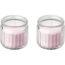 IKEA Lugnare Pembe Bardakta Yasemin Kokulu Tealight Mum 12 Saat 2 Adet