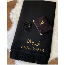 Kişiye Özel Isimli Lüx Kadife Seccade, Düz Velur Isim Nakışlı Seccade, Çeyizlik Hediyelik Seccade