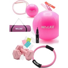 14 Parça Lüx Pilates Seti 55 cm Pilates Topu Pilates Matı Pilates Çemberi 2 x 1 kg Dambıl