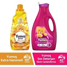 Extra Hanımeli Konsantre Yumuşatıcı 1440 ml Renkli Giysiler Için Deterjan 2520 ml