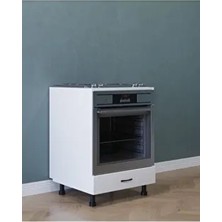 IRMAK DÜNYASI Irmak Mobilya Modüler Ankastre Fırın Ocak Dolabı Beyaz Suntalam Malzeme ile Şık Tasarım