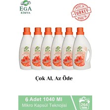 Aktif Kapsül Teknolojili Amber Çamaşır Yumuşatıcısı 6 x 1040 ml 264 Yıkama