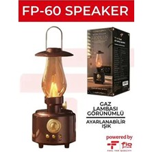 Nostaljik Retro Gaz Lambası Taşınabilir Bluetooth Hoparlör USB Fm Aux Girişi