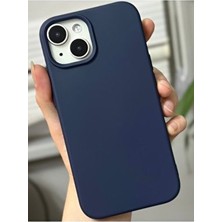 Iphone 13 - 14 - 15 Uyumlu Içi Kadife Leke Tutmaz Sıvı Silikon Lansman Kılıf