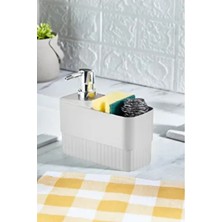 Sünger Hazneli 2 Bölmeli Mutfak Sıvı Sabunluk