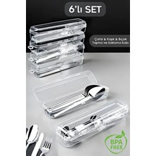 6'lı Çatal Bıçak Kaşık Takımı Saklama Kutusu Seti - Çeyizlik Organizer Düzenleyici Saklama Kabı