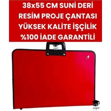 38X55 cm Suni Deri Resim Proje Çantası Yüksek Kalite Işçilik %100 Iade Garantili Resim Dosya