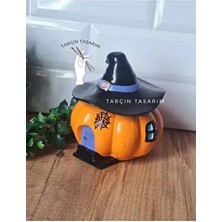 Balkabağı Dekor,şapkalı Mumluk/kabak Mumluk,kabak Dekor,sonbahar,halloween