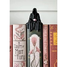 Ghost Azrail Siyah Kitaplık Figürü Plastik Malzemeden Dekoratif Tema Kitap Tutucu