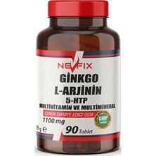 Nevfix 90 Tablet Multivitamin Multimineral 5-Htp Ginkgo Biloba İçeren Takviye Edici Gıda