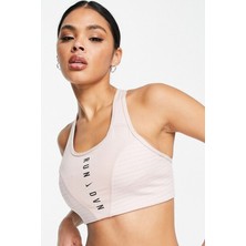 Nike Dri Fit Swoosh Run Division Women's Sports Bra Kadın Spor Bra Pembe