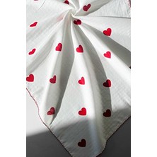 Coolminies Çok Amaçlı Müslin Bebek Battaniyesi  Pamuk Düz Desenli Kırmızı 80 x 90 cm