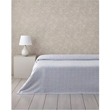 Pure Leaves Ecosoft Çift Kişilik Pike 200X220 cm Mavi