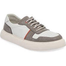 Tergan  Gri Hakiki Deri Erkek Sneaker - E24I1AY56814-A40