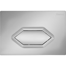 Gama Banyo Gama Tek Basmalı Gömme Rezervuar Butonu Kumanda Paneli Mat Krom