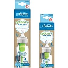 Dr. Brown's Gaz Yapmayan Dar Ağızlı Cam Biberon Set 0-3AY Anti-Kolik Özelliği İle