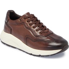 Tergan  Kahve Hakiki Deri Erkek Sneaker - E24S1AY56975-V94