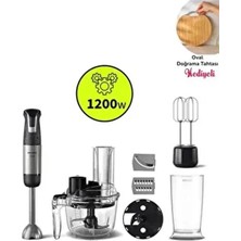 El Blender Seti Mutfak Robotu Smotie- Doğrayıcı, Blender ,çırpma ve Karıştırma 1200W