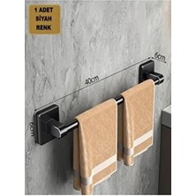 Siyah Renk Paslanmaz Yapışkanlı Havluluk, Havlu Askısı ,havlu Tutucu ,terlik Askısı