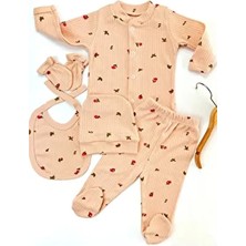 5'li Desenli Hastane Çıkışı Baskılı Yenidoğan Set