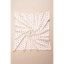 Mai Perla Kalpli Yumuşak Organik Pamuk Bebek Battaniyesi 90 x 90 cm Kırmızı Düz Desenli Konforlu Ürün