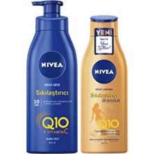 Q10 Sıkılaştırıcı Vücut Sütü 400 ml & Q10 Sıkılaştırıcı Bronzluk Vücut Losyonu 200 ml