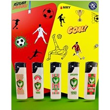 MRY Amedspor Rüzgara Dayanıklı Çakmak 5 Adet