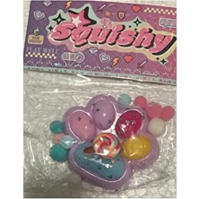 Kedi Patisi Taba Karışık Renk Jel Sukuşi - Squishy Oyuncak Pati Moj Moj
