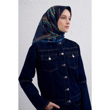 Armine Obje Desenli Saf Ipek Twill Eşarp 9407D 51