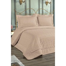 Buğlem Dolgulu Şönil Çift Kişilik Yatak Örtüsü Cappucino