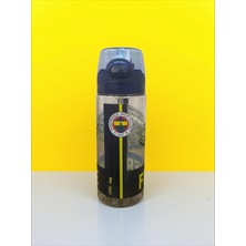 Fenerbahçe Taraftar Şeffaf Stad Figürlü 500 ml Pipetli Suluk Matara