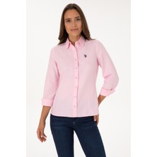 U.S. Polo Assn. Kadın Pembe Uzun Kollu Basic Gömlek 50316711-VR041