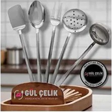 Kepçe Kevgir Servis Seti 5 Parça 18/0 Kalite